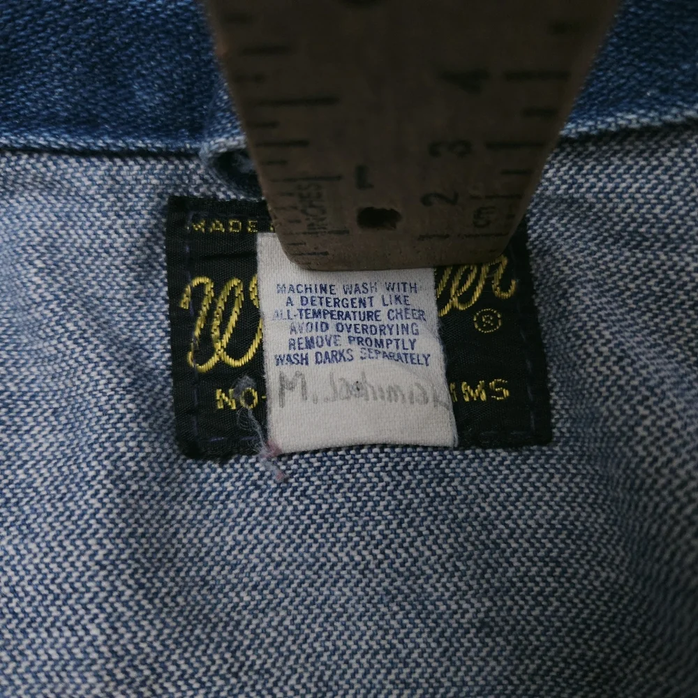 Wrangler Vintage No Fault Denim 100% Cotton USA Kids Denim Jacket Jeans 10